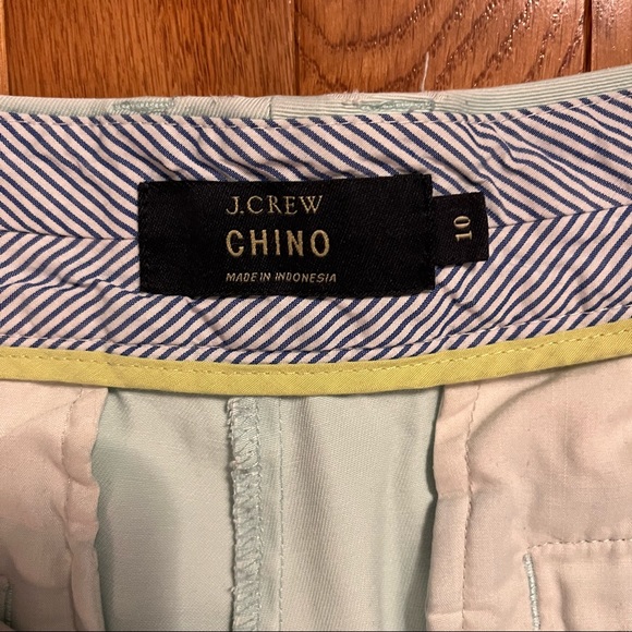 J. Crew Women’s Seafoam Green Chino Shorts - Size 10 - Picture 7 of 8